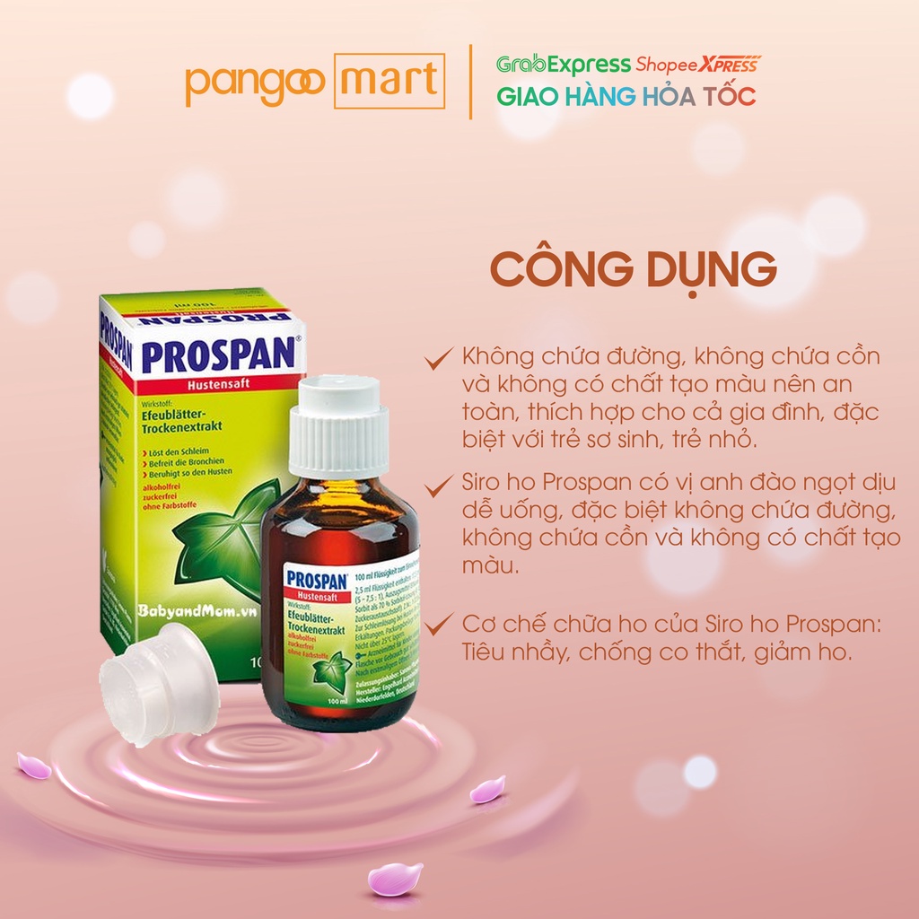 Siro - ho Đức 100ml date mới 2022, 2023, Siro-pro span-Đức