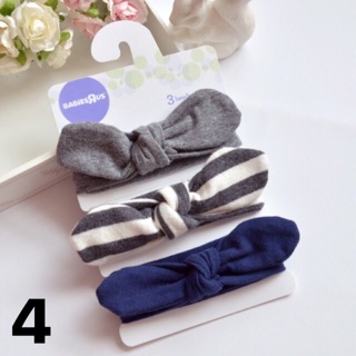 Set 3 turban thun bé gái