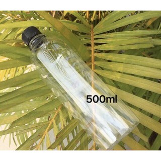 Combo 10 chai nhựa 500ml tròn cao nắp đen