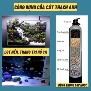 Cát thạch anh lọc nước cho hồ cá cảnh