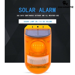 🔥🔥🔥Quality Solar Alarm Light Wireless IP65 Motion Sensor Outdoor Garden Security Lamp 110 Decibels Siren Strobe Security Alarm Solar Sound Warning Light