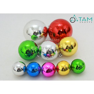 Combo 6 hoặc 3 trái châu Noel bóng cùng cỡ XMAS-14 TAN