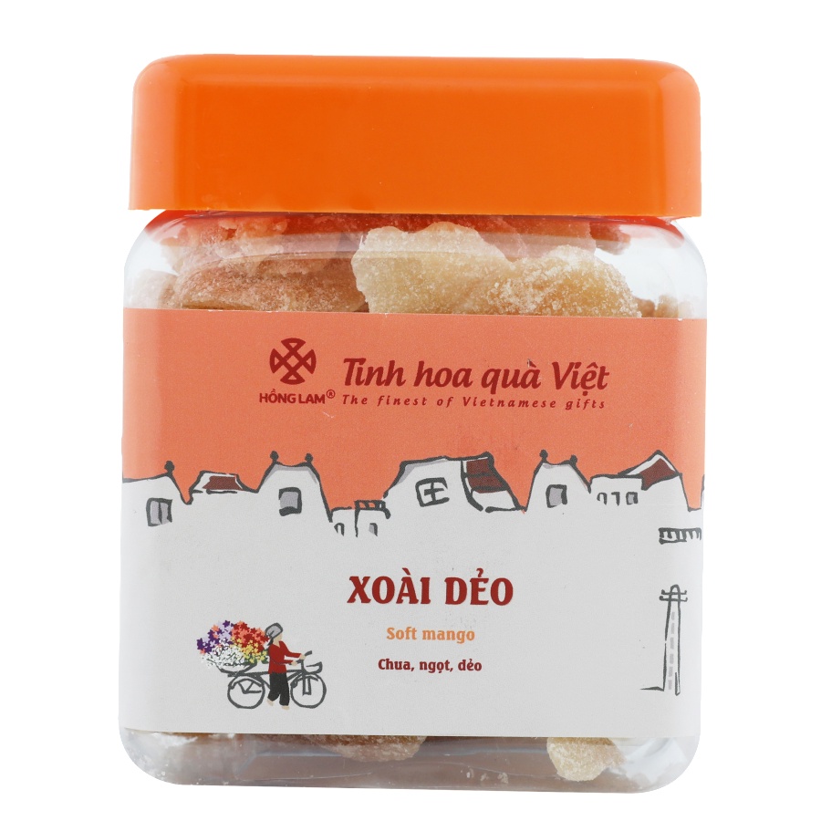 Xoài dẻo Hồng Lam, dạng hộp( 200gr, 300gr, 500gr ). Có vị thơm, dẻo ngọt