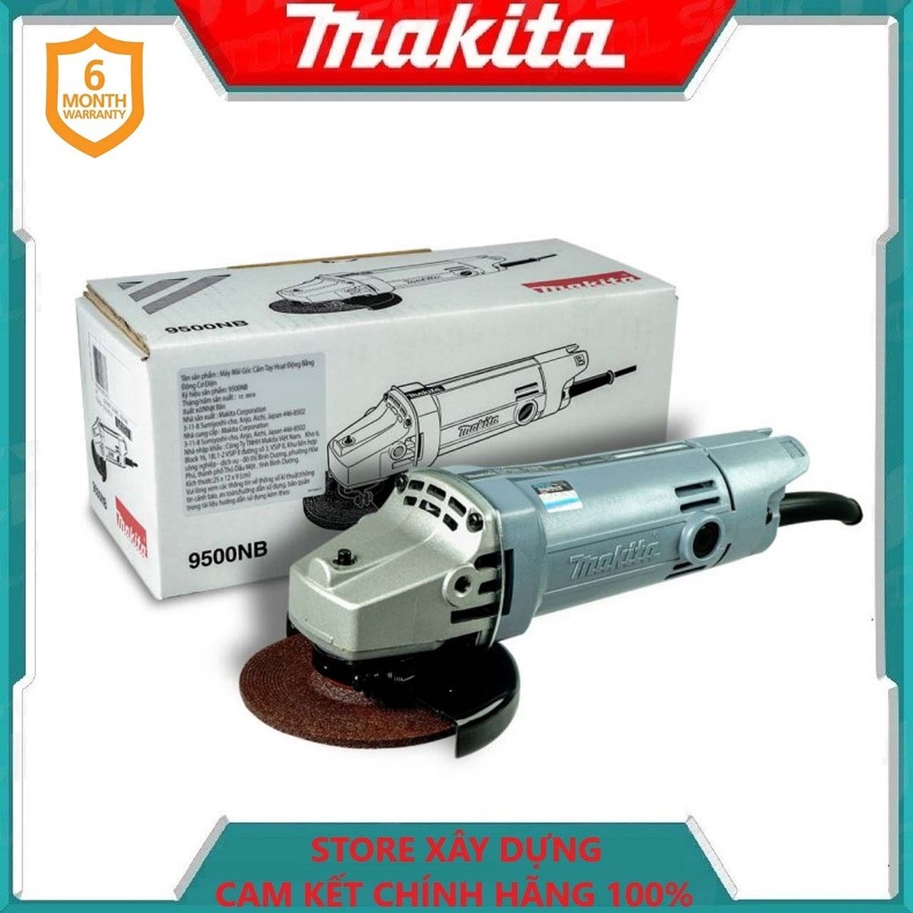 MÁY MÀI GÓC 570W 100MM MAKITA 9500NB- HÀNG CHÍNH HÃNG