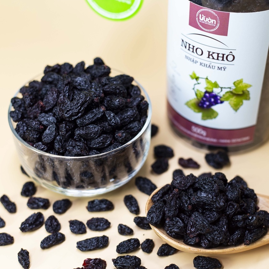 NHO KHÔ ĐEN KHÔNG ĐƯỜNG SẤY DẺO, CHUA NGỌT TỰ NHIÊN, HÀNG LOẠI 1 SIÊU NGON, NHẬP KHẨU MỸ - VƯỜN ORGANIC 500GR