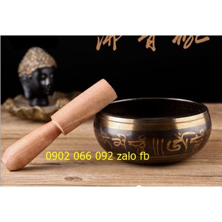 Chuông xoay Nepal 10cm chiếc bát biết hát Ấn Độ tập thiền đồ thờ cúng