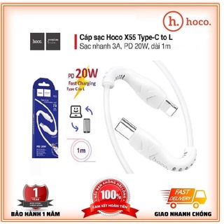 [Mã ELMS10 giảm 6% đơn 50K] Dây Sạc Nhanh PD 20W Hoco X55 💎Chống Gãy💎 Cáp Sạc Nhanh 3A Type-C to L Dài 1M - BH 1 Năm