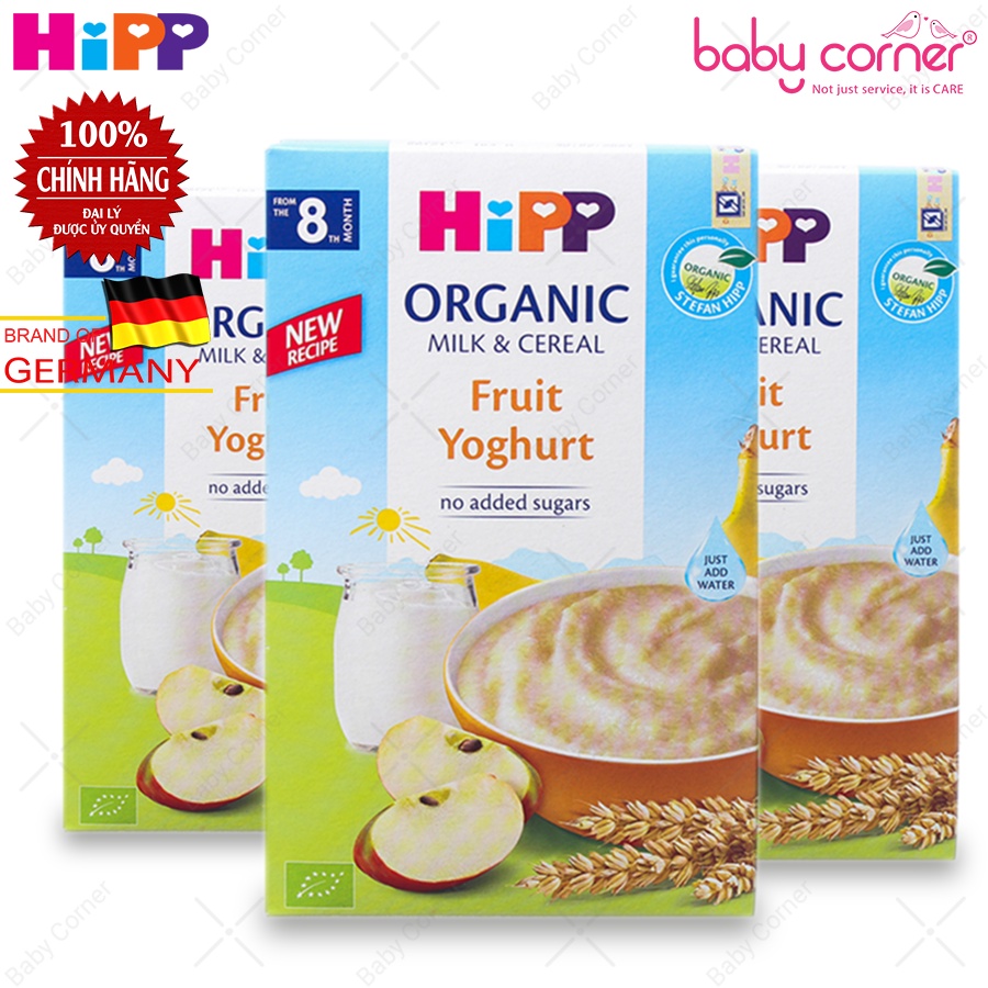 [Combo 3 Hộp] Bột Ăn Dặm HiPP Hoa Quả Nhiệt Đới Sữa Chua - Fruit Yoghurt Cho Bé 250g