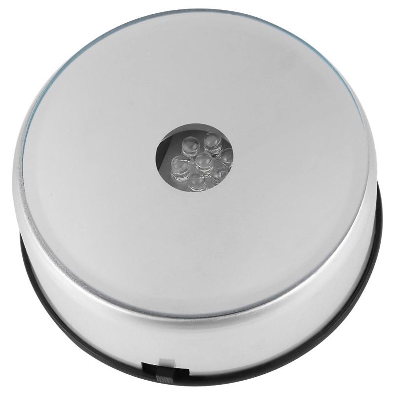 Đế trưng bày thiết kế xoay tròn tích hợp đèn led nhiều màu chiếu sáng độc đáo