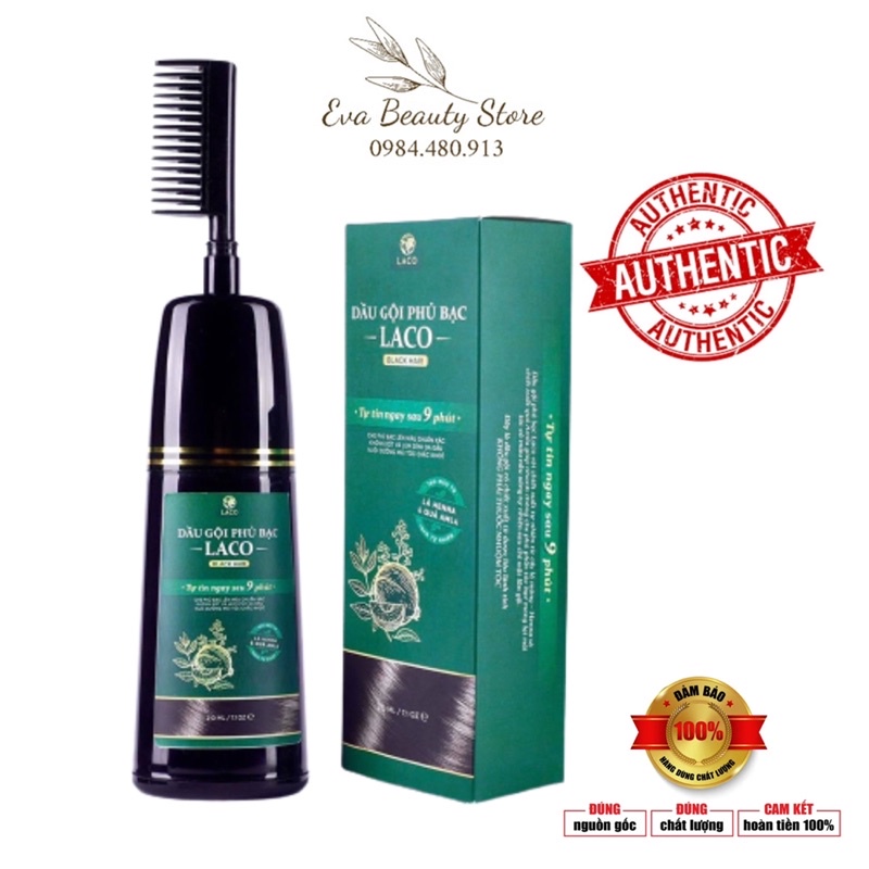 Dầu Gội Phủ Bạc Laco - Dầu Gội Nhuộm Tóc Thảo Dược Laco [ Chính Hãng ]