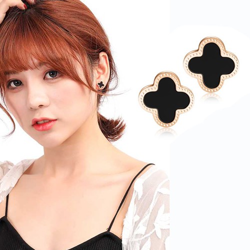 Bông tai nữ titan cỏ 4 lá may mắn xinh đẹp phụ kiện trang sức làm quà tặng 🔝🔝 namimi