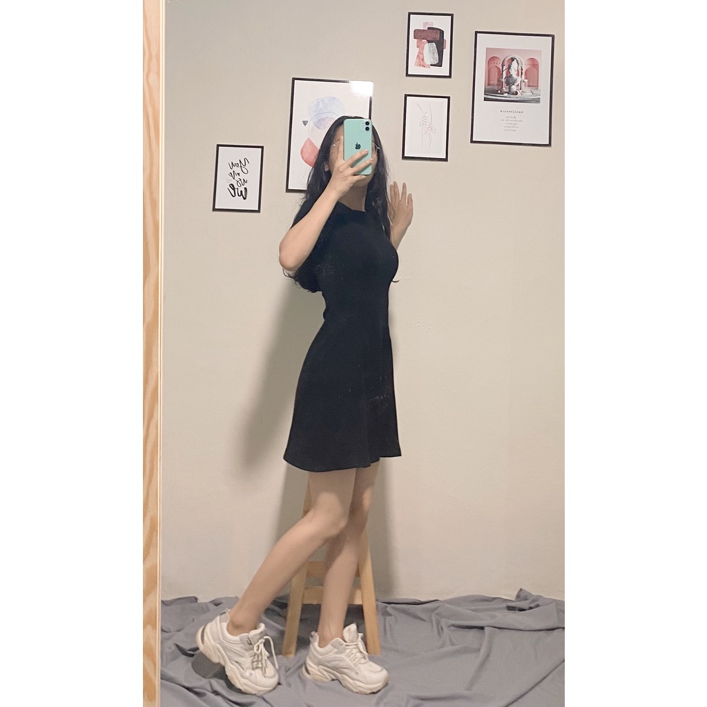 Đầm Tay Ngắn Chữ A Tôn Dáng Siêu Đẹp D002