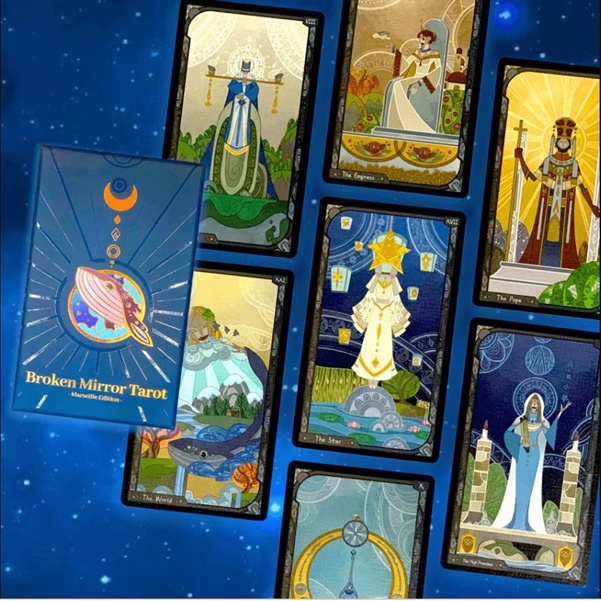 Bộ bài Broken Mirror Tarot 5th Edition phiên bản Sapphire