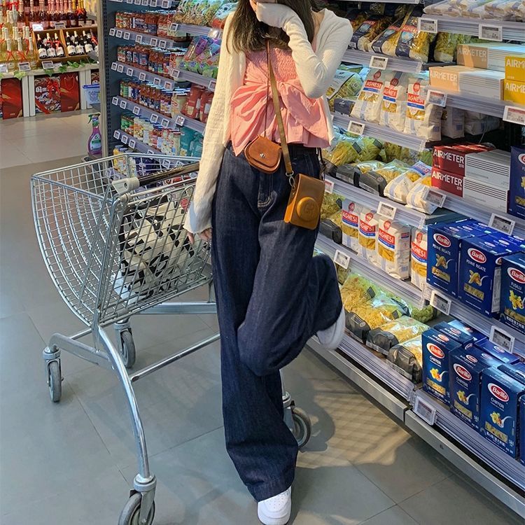 IMAODOU Quần jean dài ống rộng lưng cao phong cách Hàn Quốc thời trang mùa hè mới cho nữ | BigBuy360 - bigbuy360.vn