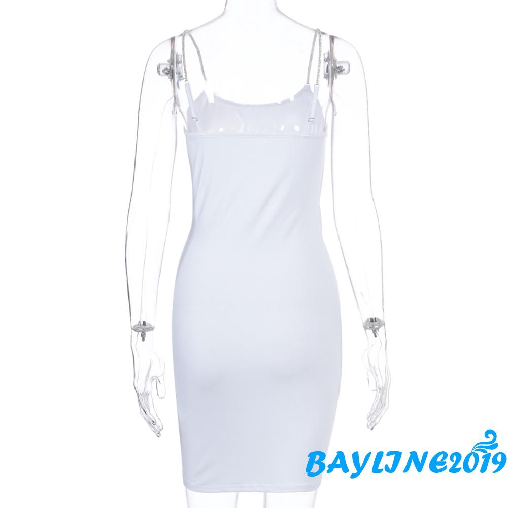 Đầm Không Tay Hở Lưng Màu Trơn Thiết Kế Gợi Cảm Cho Nữ