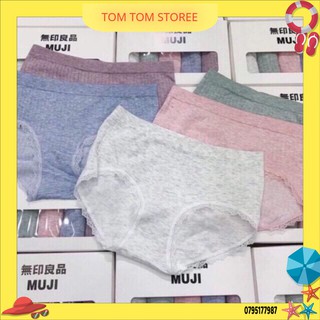 Hộp 5 quần lót nữ mujji kháng khuẩn màu muối tiêu tom_tom_storee