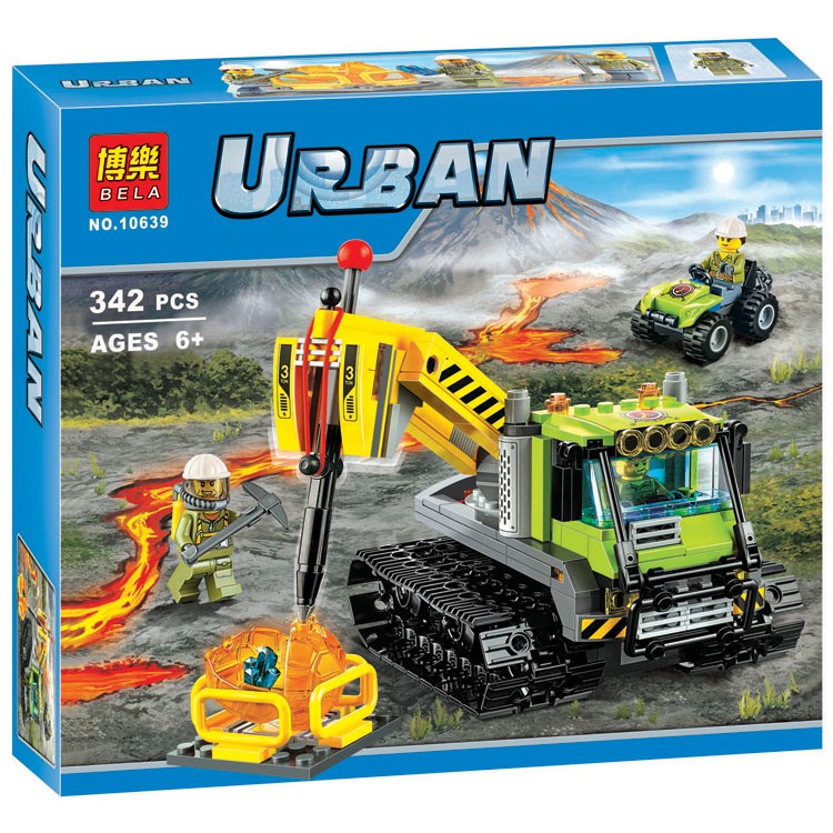 Đồ chơi lắp ráp Lego City Urban Xe Máy Ô tô xếp mô hình minifigures nghiên cứu nham thạch Bela 10639