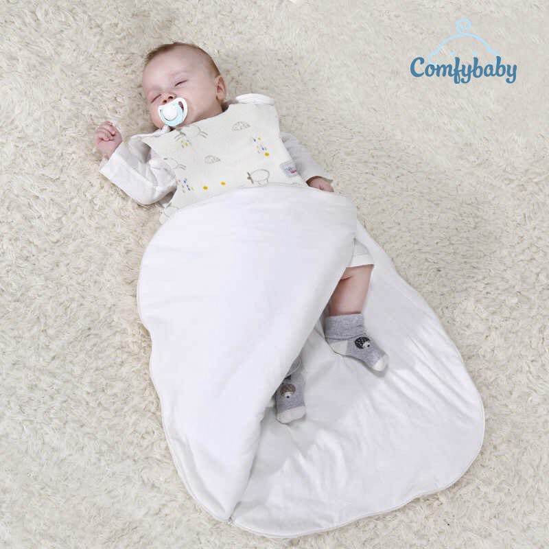 Túi ngủ organic cotton cho bé - trần bông nhiệt độ phòng 22-26 độ trẻ từ 3 tới 12 tháng Tinylove