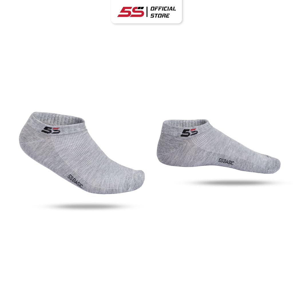 Tất Nam 5S Cổ Ngắn Kháng Khuẩn, Khử Mùi, Chống Hôi Chân, Chống Tụt Gót, Không Bai Nhão (5S.SHORTSOCK20-02)