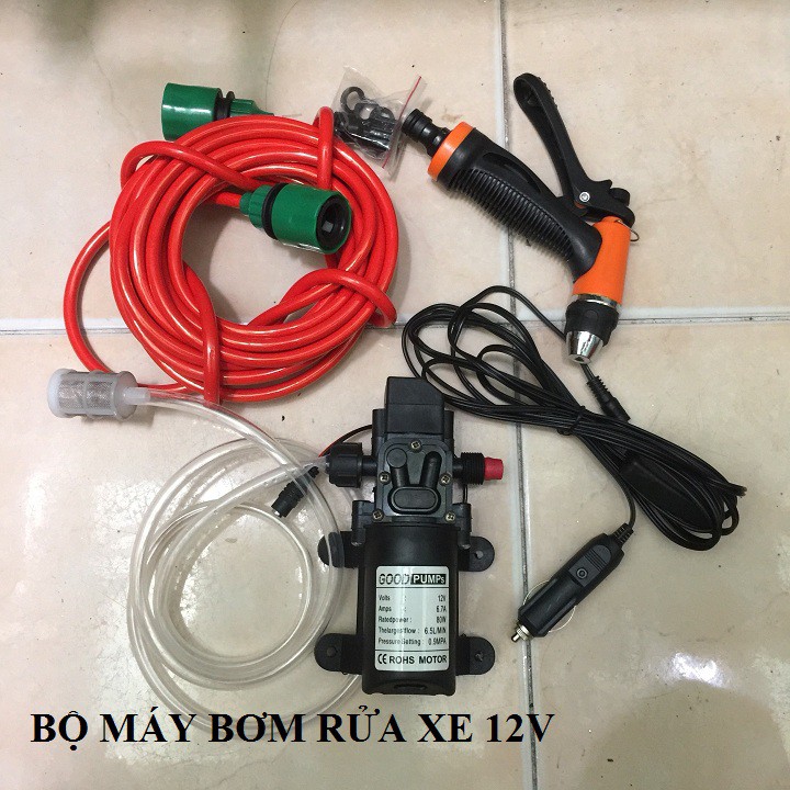 máy rửa xe áp lực cao 12V - máy rửa xe