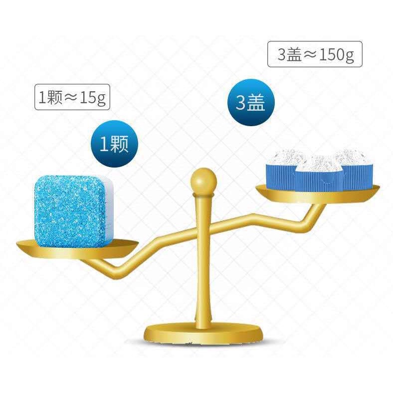 VIÊN TẨY H4 Vệ Sinh Lồng Máy Giặt - Diệt Khuẩn, Tẩy Sạch Chất Cặn, Mảng Bám, Ẩm Mốc Hiệu Quả (Viên Trắng)