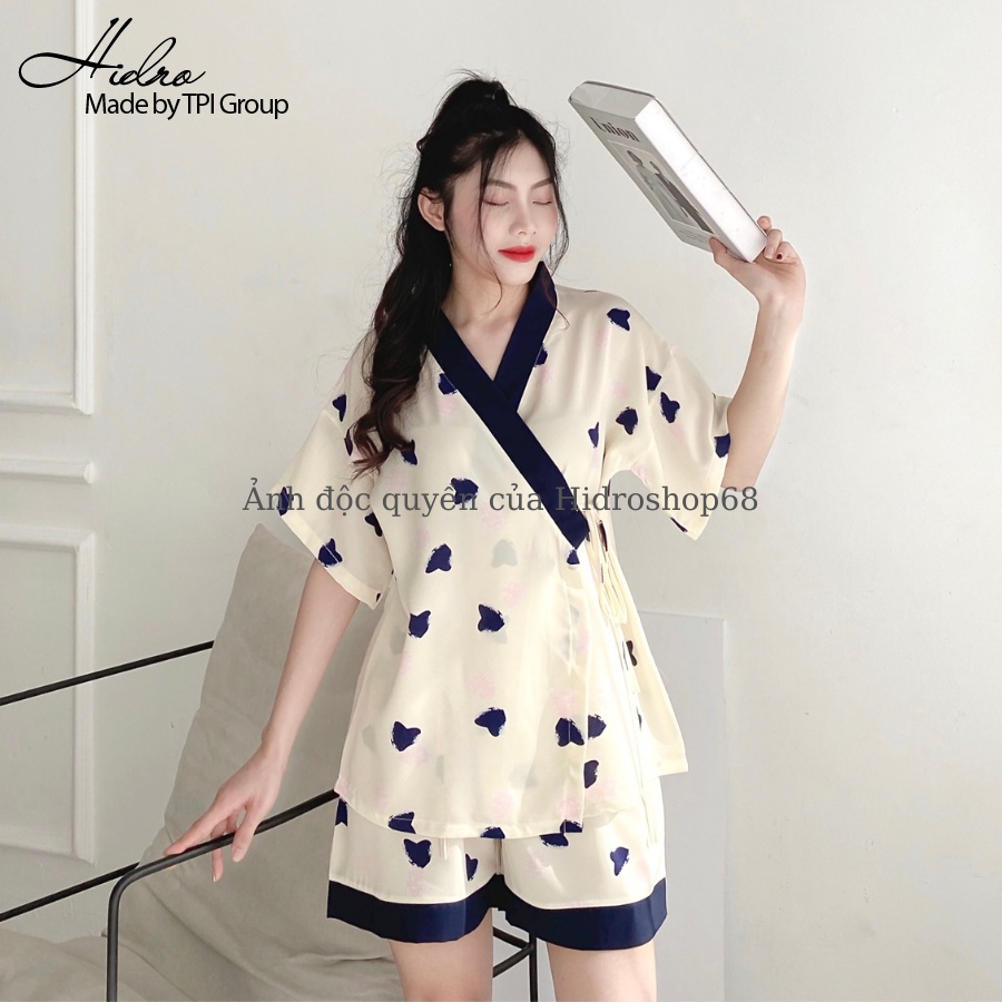 Bộ Pijama Kimono Lụa Cao Cấp Mềm Mịn Nhiều Họa Tiết Dễ Thương