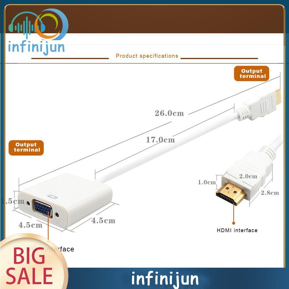 Bộ Chuyển Đổi Hdmi Sang Vga 1080p Hd Male To Female