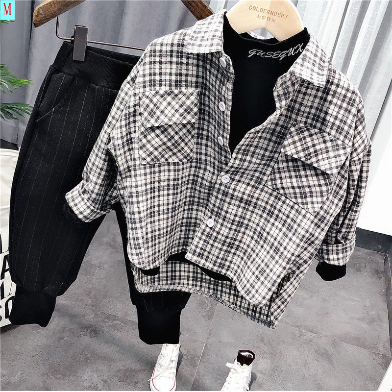 Áo sơ mi dài tay dáng rộng thời trang mùa thu hàn quốc 2020 dành cho bé看了