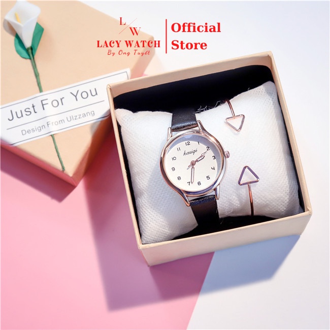 Đồng hồ nữ LaCy Watch đồng hồ đeo tay dây da mặt tròn cọc số Arabic đơn giản DHJI0003 | BigBuy360 - bigbuy360.vn