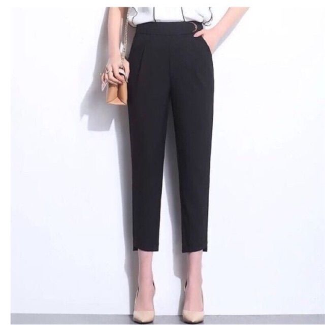 Quần công sở nữ dáng baggy Cạp Khuyên D