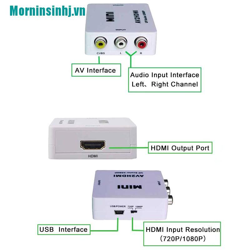 Bộ Chuyển Đổi Mornin Mini Rca Av Sang Hdmi 2 Hdmi 1080p