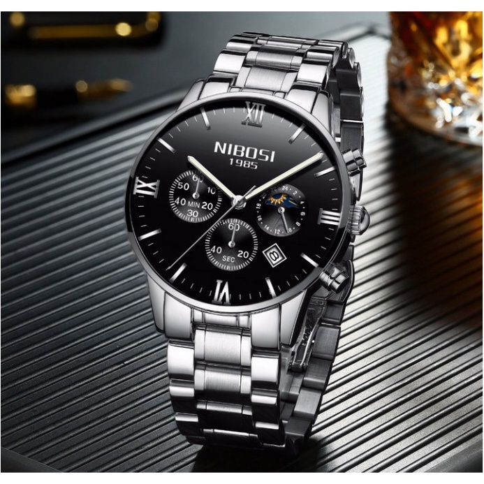 Đồng hồ nam dây thép đặc fullbox Chính Hãng Nibosi 2325 jsthemmai | BigBuy360 - bigbuy360.vn