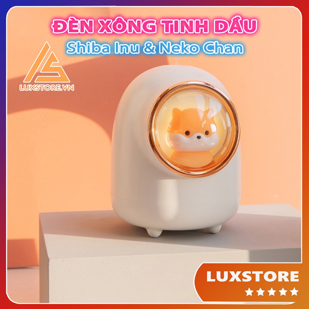 MÁY PHUN SƯƠNG TẠO ẨM KIÊM ĐÈN NGỦ, ĐÈN XÔNG TINH DẦU CẦM TAY MINI - LUXSTORE