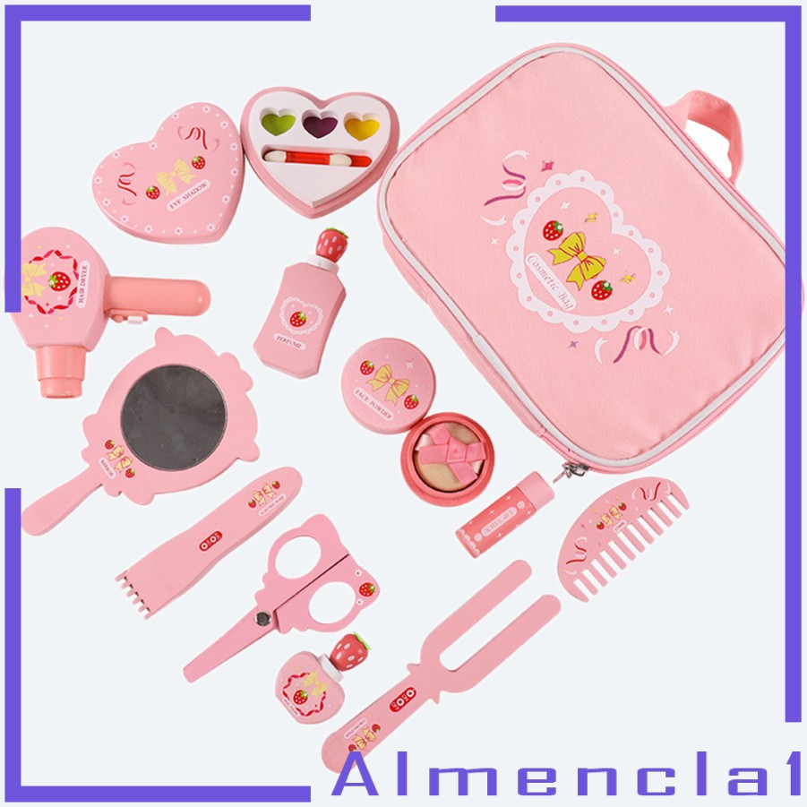 Bộ Đồ Chơi Trang Điểm 12 Món Bằng Gỗ Almencla1 Cho Bé Gái