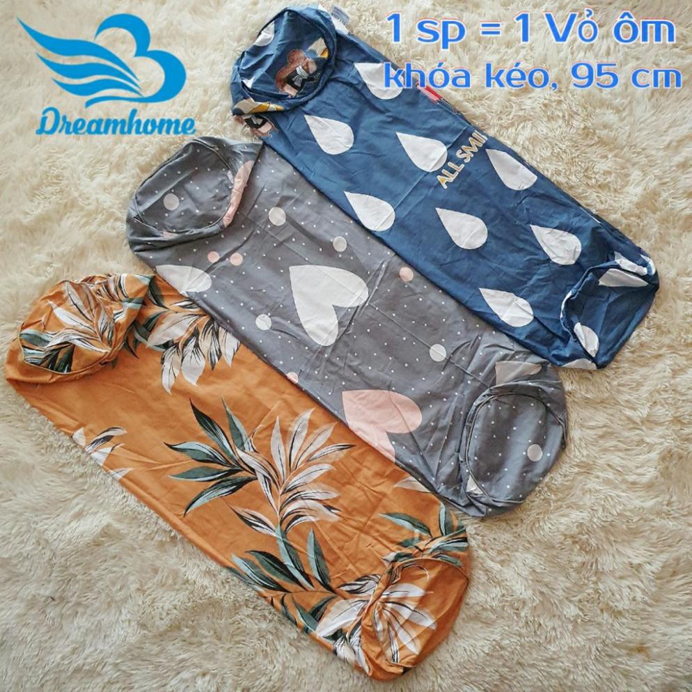 Vỏ Gối Ôm Cotton 100% Dài 95cm Kéo Khóa, Áo Gối Ôm Nhiều Màu Sắc Cho Bé Lựa Chọn