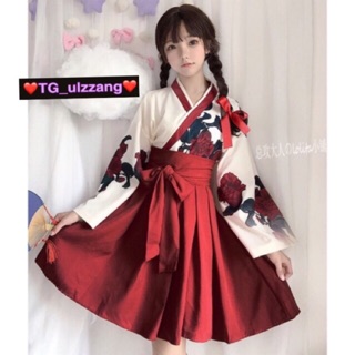 [VIDEO-ẢNH THẬT] Hán phục phong cách Nhật Kimono (kèm dây cột tóc)
