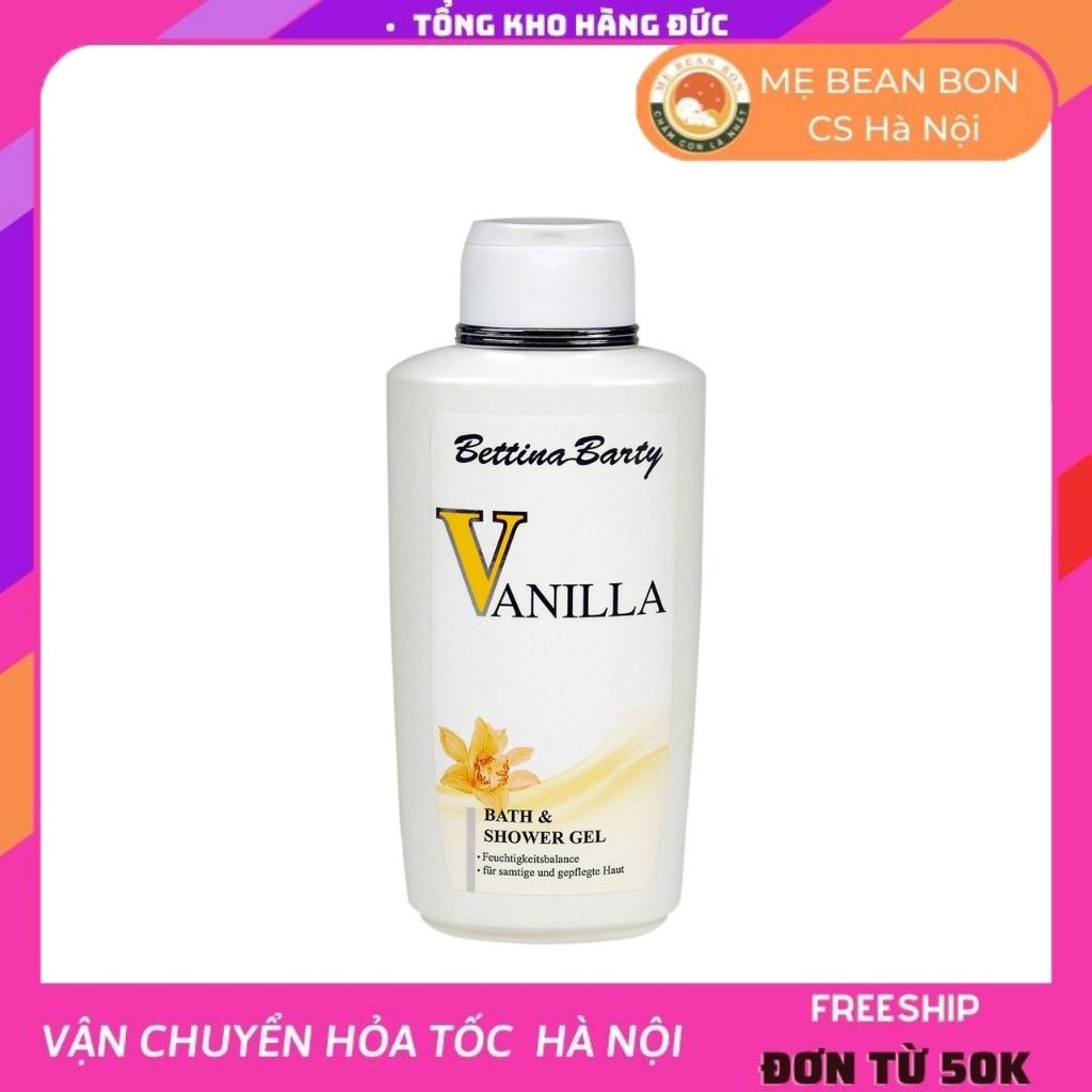 Sữa tắm hương nước hoa Vanilla của Bettina Barty Germany, 500 ml giữ hương thơm lâu tự nhiên mùi rất sang