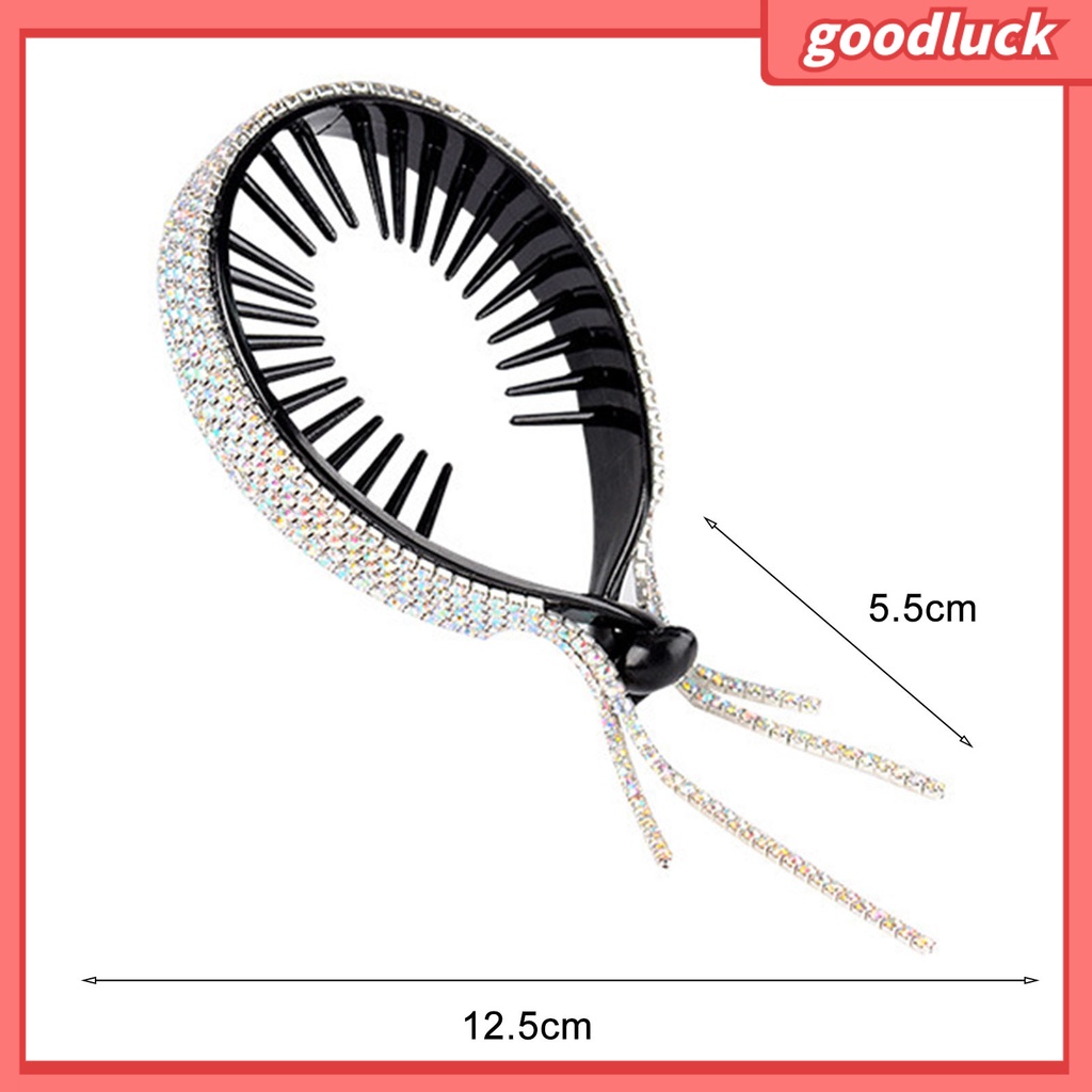 [Hàng mới về] Dụng cụ làm tóc tạo kiểu đính đá tua rua tinh tế cho nữ