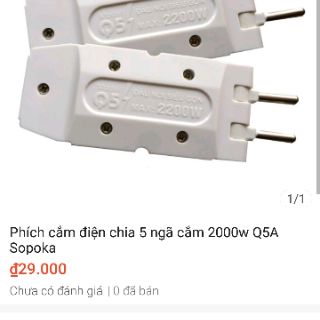 Phích cắm điện chia 5 ngả đa năng