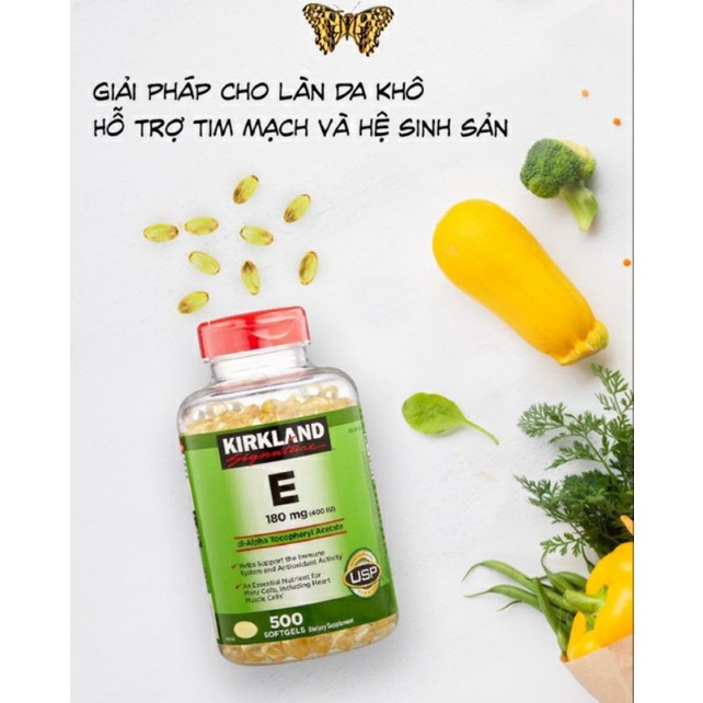 Viên uống Vitamin E 400 IU 500 Viên Kirkland Của Mỹ
