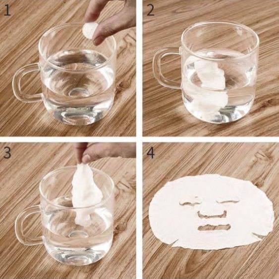 [FREESHIP]  Gói 100 Mặt Nạ Giấy Nén Miniso