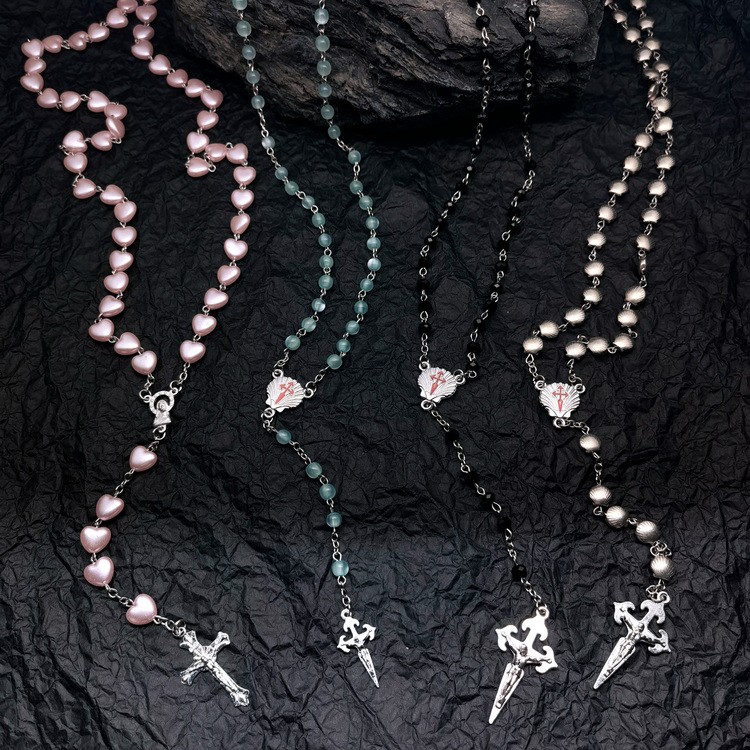 Vòng cổ Đính Vỏ Sò/Trái Tim/Chữ Thập Phong Cách Gothic