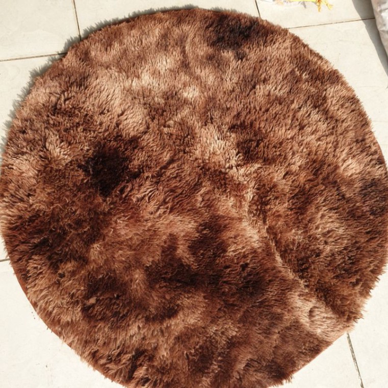 Thảm lông tròn chụp ảnh _SALE SỐC_ thảm trải sàn đường kính 1m ( chát gửi mẫu)