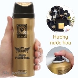 Xịt ngăn mùi hương nước hoa Aleda For Men Air Force 200ml