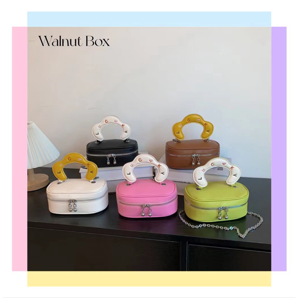 Túi Đeo Chéo Thêu Chữ Phong Cách Mới Cho Nữ