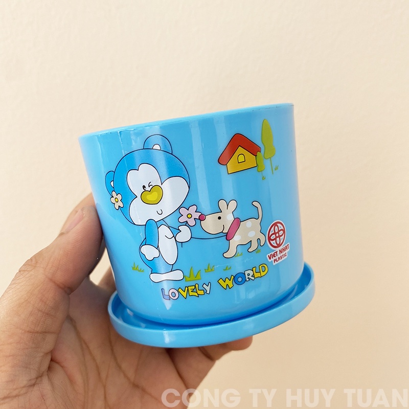 Ly uống nước Việt Nhật cho trẻ em có nắp đậy Việt Nhật 6030 - Cốc uống nước cute cho bé dung tích 180ml (CTE04)