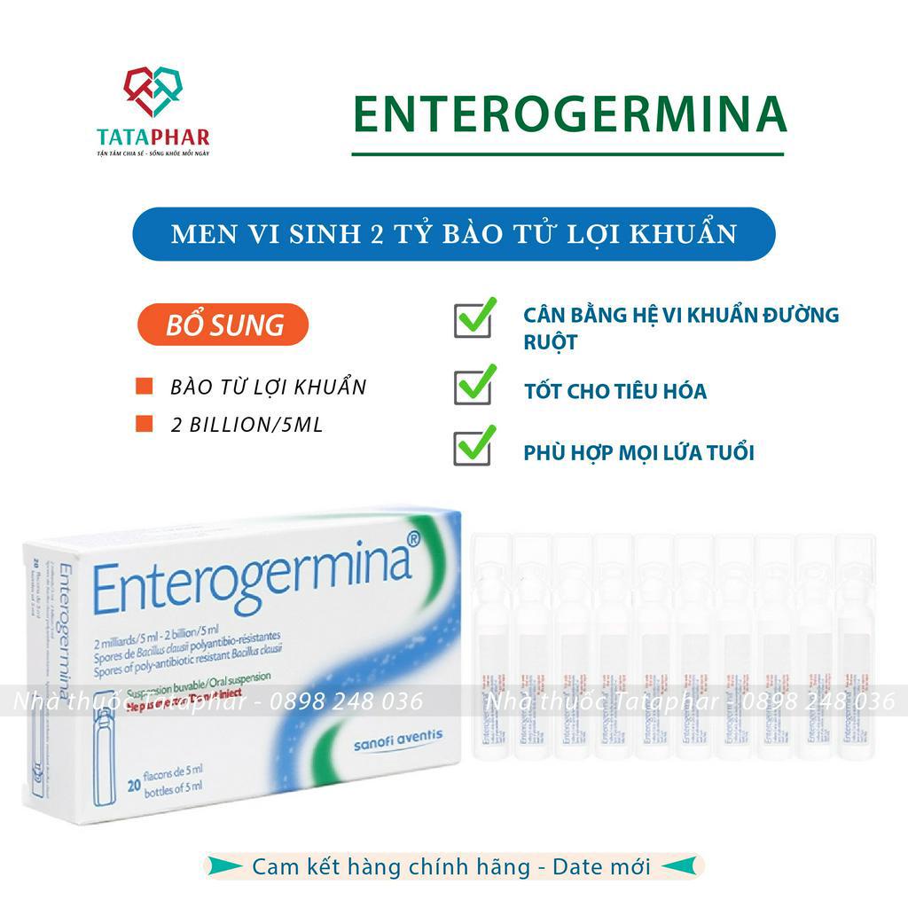 [CHÍNH HÃNG] Enterogermina -  Men vi sinh enterogermina 2 tỷ lợi khuẩn - Hộp 20 ống x 5ml