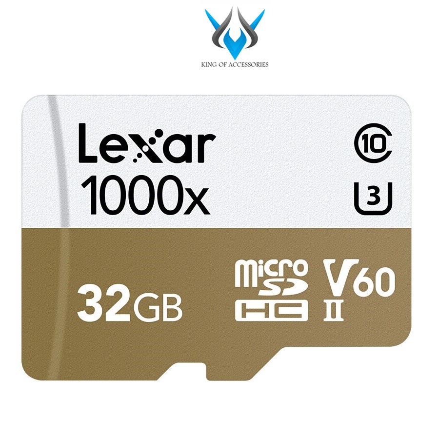 Thẻ nhớ microSDHC Lexar Professional 32GB 1000x UHS-II U3 V60 Read 150MB/s  Write 75MB/s (Đen) - Kèm reader 3.0