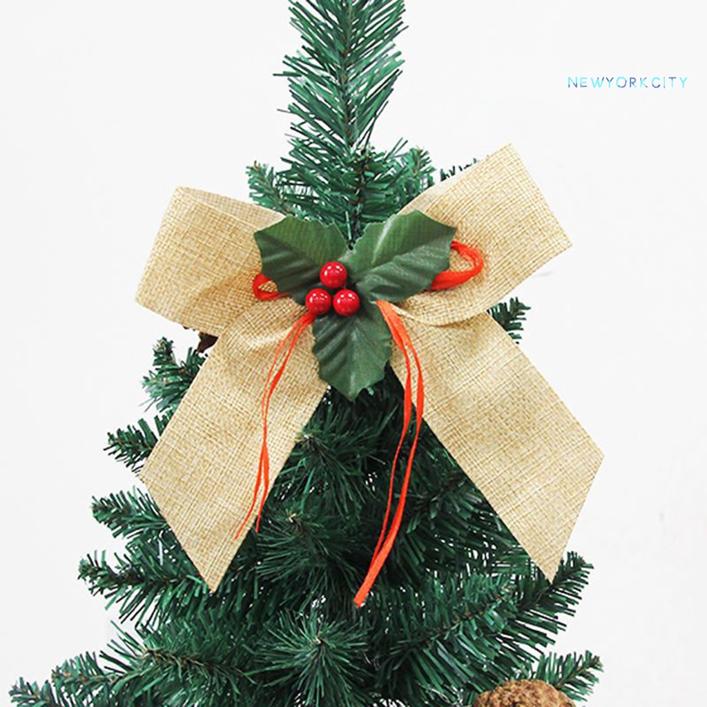 Set 2 Nơ Bướm Trang Trí Giáng Sinh Đa Năng Có Thể Tái Sử Dụng