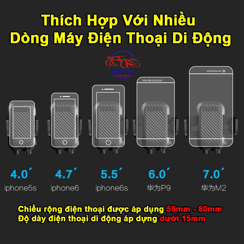 Giá Đỡ Điện Thoại Ô Tô Gắn Trên Taplo, Kính Chắn Gió Giúp Kẹp Giữ Điện Thoại Cực Kì Chắc Chắn Có Thể Xoay 360độ Tiện Lợi | BigBuy360 - bigbuy360.vn